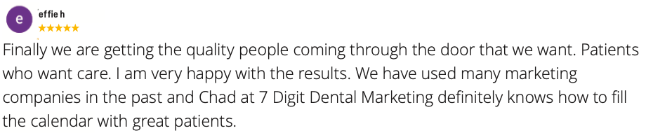 7 digit dental marketing testimonial 8